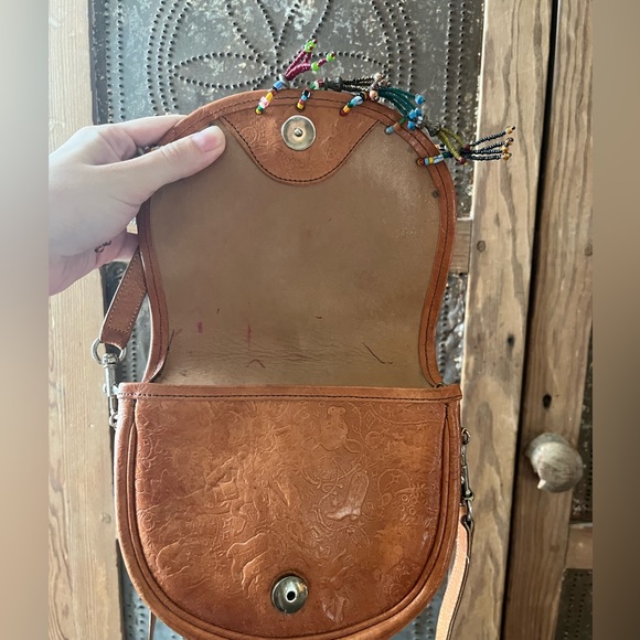 Beaded leather bag! Boho crossbody bag! This bag is unreal!!!! - Picture 6 of 7